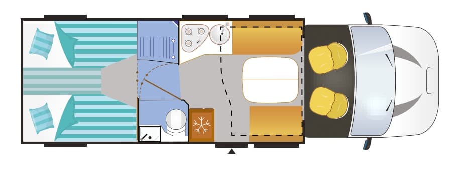 Chausson Welcome 747 plattegrond foto 1